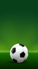 Soccer ball on green background