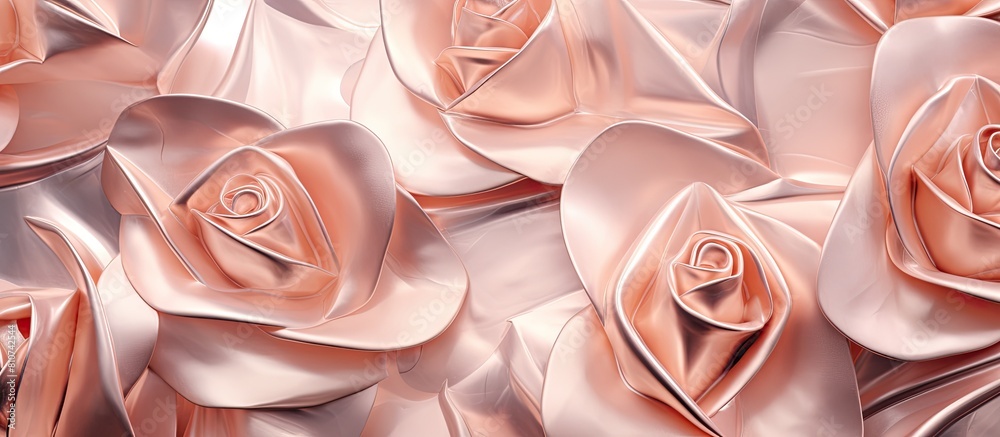 Leinwandbilder an abstract background with a rose gold metal foil design perfect for adding copy space in images