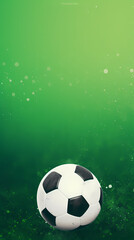 Fototapeta premium Soccer ball on green background