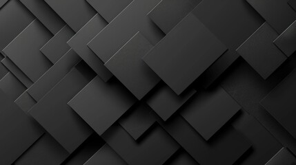 Black background design. Geometric abstract background with quadrangles. illustration