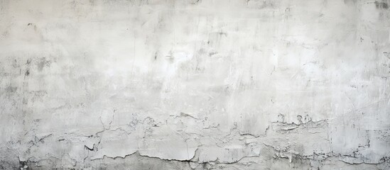 Obraz premium Old and grungy the texture of a dirty white painted concrete wall serves as a background evoking the roughness of aged cement The image features a copy space