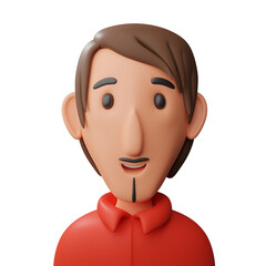 Cool man avatar 3d illustration