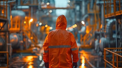 Obraz premium expert in managing industrial processes while wearing protective uniforms