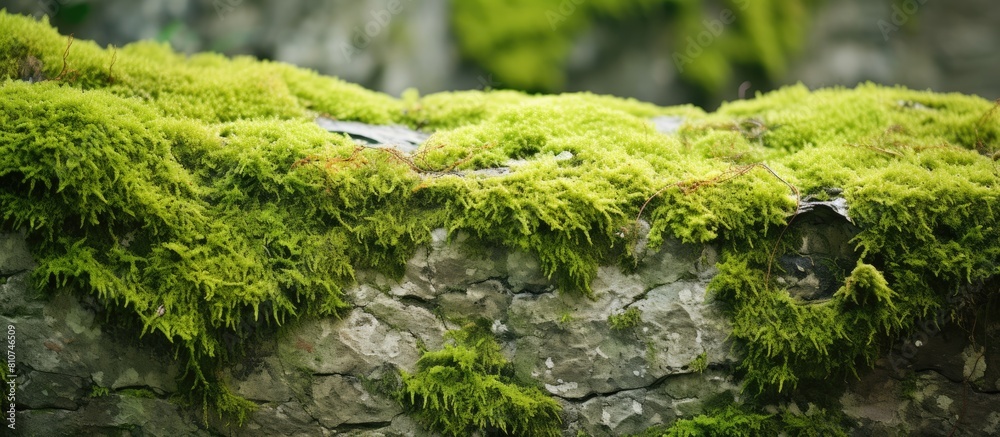 Aufkleber geological theme background with a close up copy space image of a textured natural rock covered in l