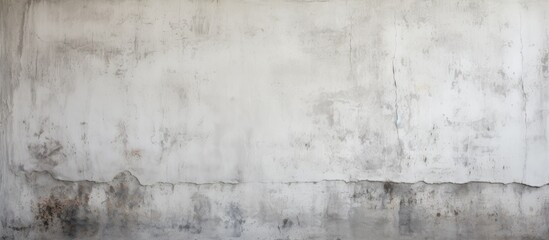 Obraz premium A vintage concrete wall with a white paint texture serves as a background featuring a retro pattern and offering copy space for a banner