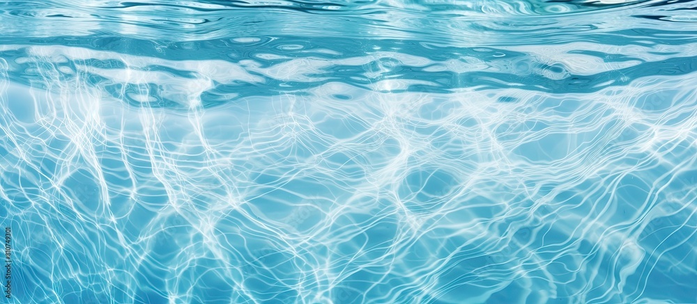 Aufkleber A high resolution background image of a swimming pool filled with water featuring a textured abstract or rippling wave pattern. Creative banner. Copyspace image