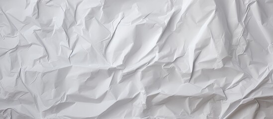 Obraz premium A crumpled paper texture with a white pattern background providing copy space The surface resembles cardboard from a paper box used for packing