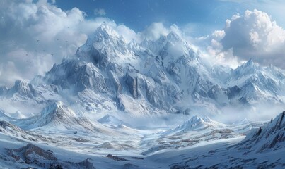 Obraz premium snow covered mountains