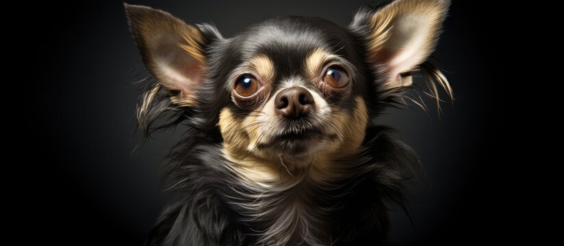 An elderly chihuahua canine. Creative banner. Copyspace image