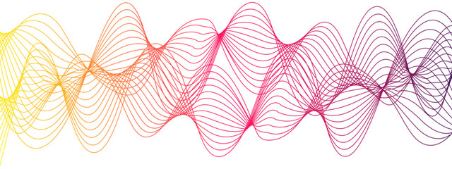 Abstract colorful modern stream wave line transparent background. Business curve lines in transparent background. Curved wavy lines tech futuristic motion background