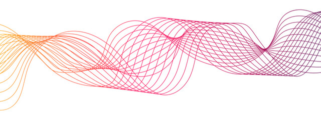 Abstract colorful modern stream wave line transparent background. Business curve lines in transparent background. Curved wavy lines tech futuristic motion background