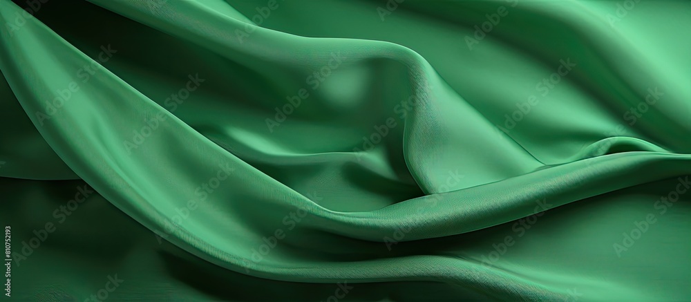 Aufkleber Abstract green fabric texture background with copy space image Top view empty template