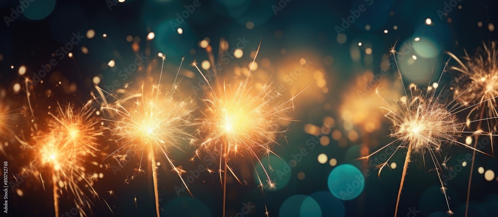Aufkleber image of sparklers with copy space