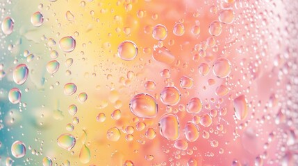 A colorful background with many small water droplets - obrazy, fototapety, plakaty