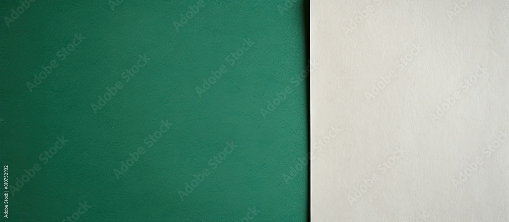 Poster copy space image of cardboard paper on a green paper background