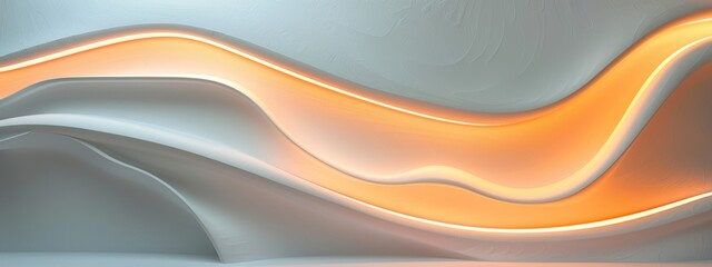 Obraz premium White softly curved corners background.