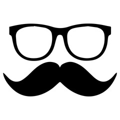 glasses and mustache element design for templates