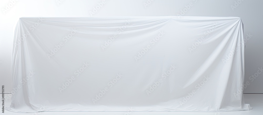 Aufkleber a white plastic cover stands alone on a white background providing ample space for further additions