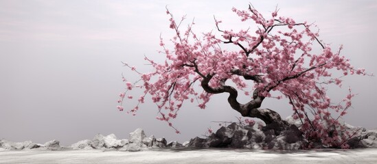 Plum tree with a textured appearance Copy space image