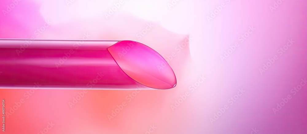 Poster a stroke of pink lipstick against a colorful background leaving plenty of space for an image. creati