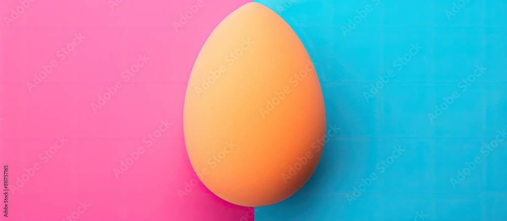 Poster top view of a beauty blender on a colorful background with ample copy space for images