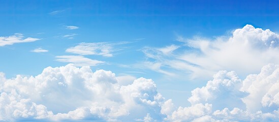 During the daytime there is an abstract blue sky with white clouds creating an ideal copy space image