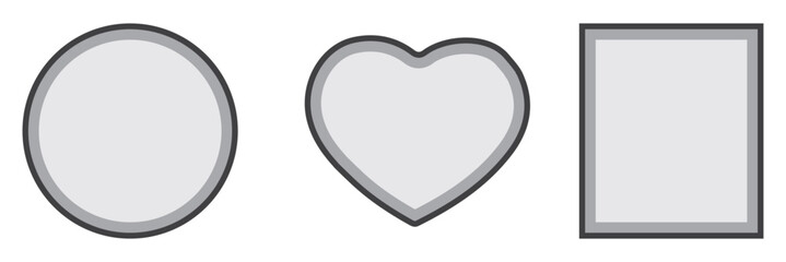 Photo frame. Vector isolated picture frame mockup with shadow on white background. Poster frame mockup. Vector  illustration. EPS 10