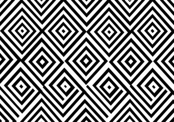 Fototapeta premium Black and white seamless pattern. seamless geometric pattern. Grunge seamless pattern with zigzag lines, triangles and dots. Hand drawn bold geometric shapes.