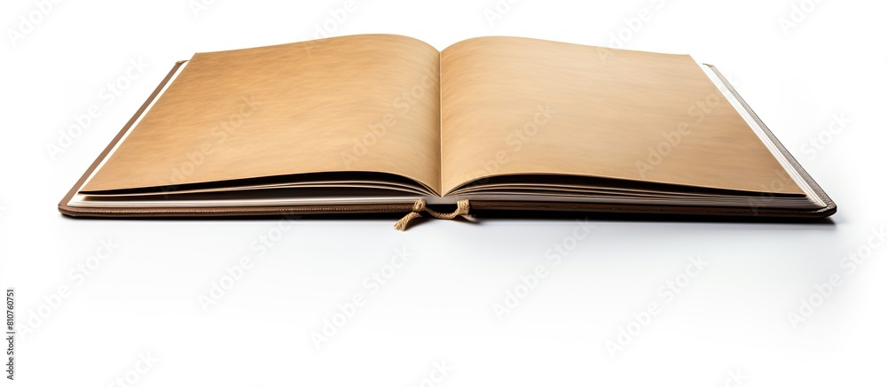 Leinwandbilder isolated on a white background a close up copy space image showcases an open binder book
