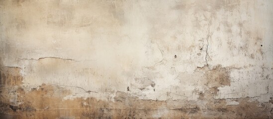 A beige grungy background with a natural cement or stone old texture serves as a retro patterned wall It conveys a concept or metaphor for a wall banner showcasing grunge material and age The image a