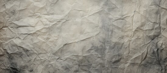 An image featuring a crumpled gray paper texture reminiscent of aged and weathered documents. Creative banner. Copyspace image