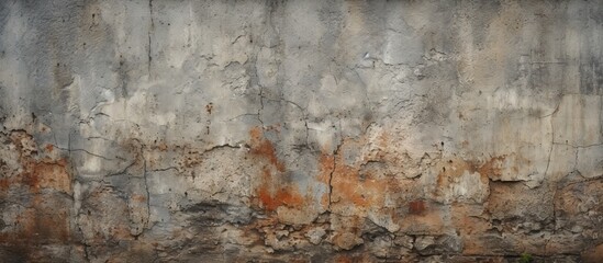 A close up of a grungy textured old wall creates a captivating background The photo emphasizes the intricate details with a macro view leaving ample copy space
