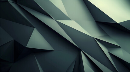 Futuristic diamond or triangle mosaic background, 3d polygon green wallpaper