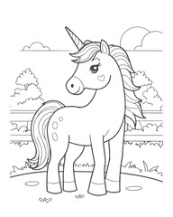 Animal coloring book page 
