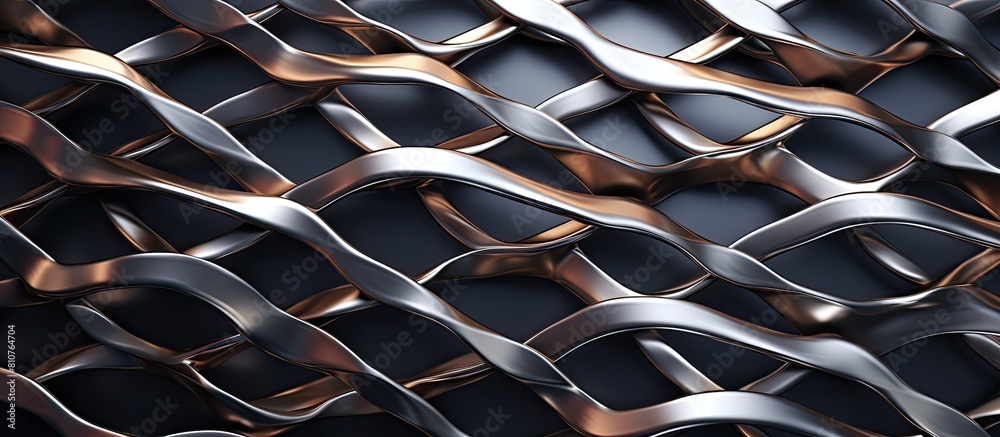 Poster Designers can utilize a copy space image of an abstract metallic mesh texture background to enhance their creative projects