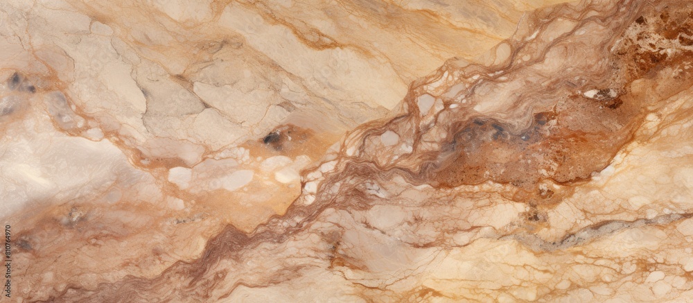 Poster a panoramic view of a beautiful abstract marble granite texture in shades of brown and beige resembl