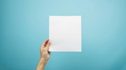 Empty White Sheet - A4 Size - Held by a Person