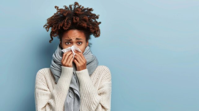 Woman Suffering from Cold