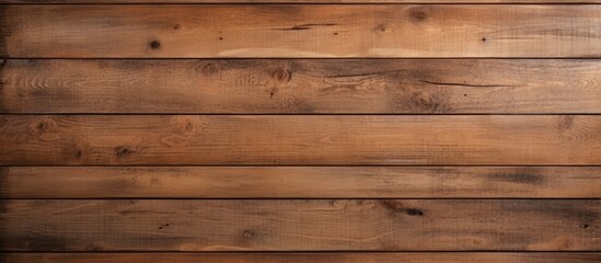 Obraz premium Vintage wooden brown horizontal boards make up a seamless wood floor texture providing a background for design with ample copy space The old painted wood abstract background adds character