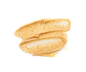 Apricot Scrub Smear Isolated, Body Peeling Cream Sample, Organic Exfoliate Face Mask, Sugar Scrub Smear