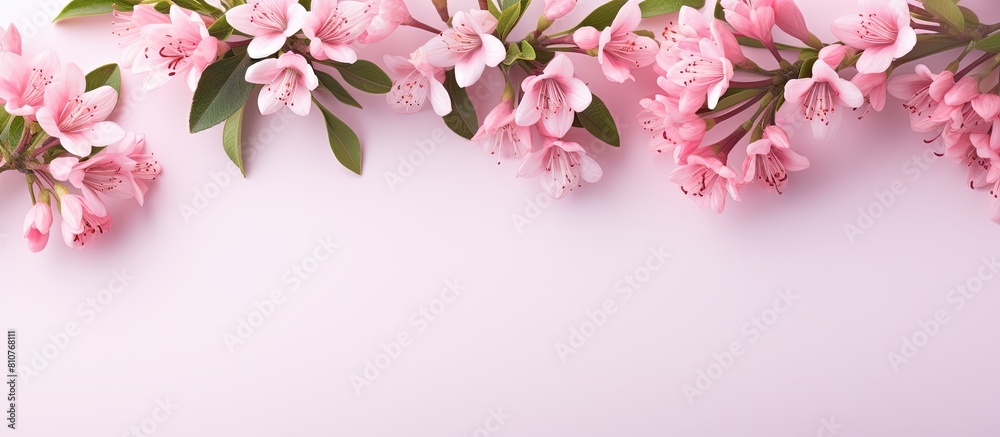 Leinwandbilder a mother s day greeting card featuring pink weigela flowers the design is creative with room for tex
