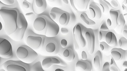 White geometric 3D background ornament of volumetric shape