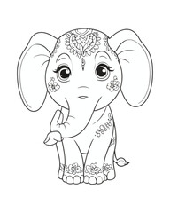 Animal coloring book page 