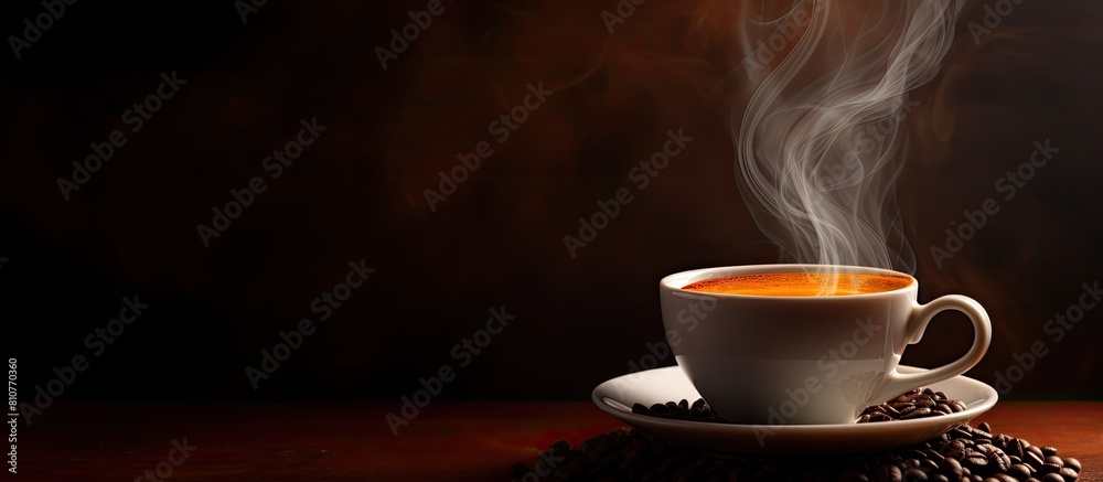 Aufkleber a cup of coffee with copy space for an image