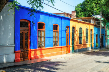 Old town of barranco district in Lima, Peru.