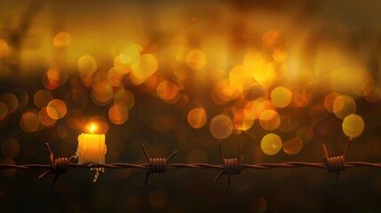 The Holocaust memorial Remembrance Day for victims of slavery torture Yom HaShoah human rights and social justice are all depicted as abstract concepts in a poignant image featuring a blurr