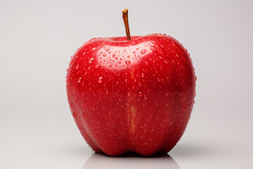 Fresh apple, White Background, Sharp Detail, Canon 35mm Shot, Realistic, Photo, 4K - obrazy, fototapety, plakaty