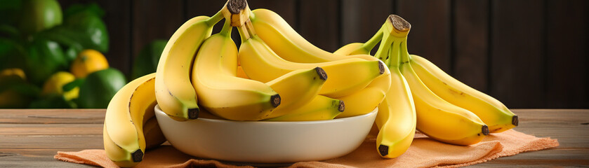 Fresh bananas, White Background, Sharp Detail, Canon 35mm Shot, Realistic, Photo, 4K - obrazy, fototapety, plakaty