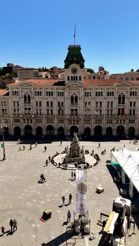 The main square of Trieste Italy Piazza Unita d'Italia