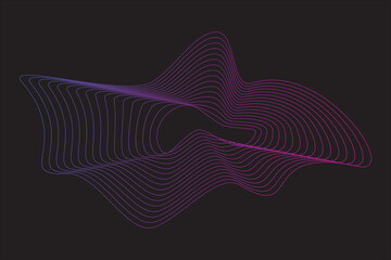 Abstract wave line vector element